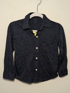 Nautica Toddler Button-Down Shirt Deep Heathered Navy Boys Size 3T